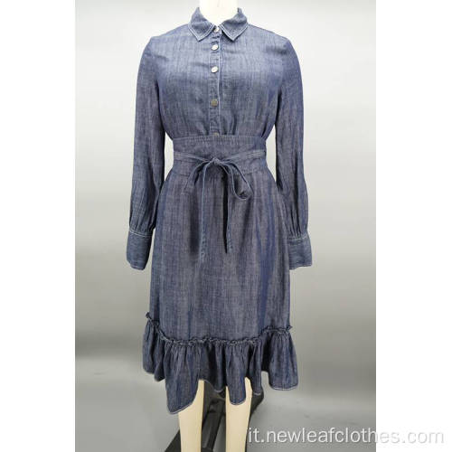 Jeans per il piacere personalizzato Skirt One Piece Dress